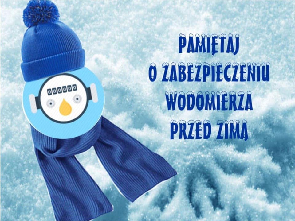 Zdjęcie przedstawiające wodomierz na śniegu
