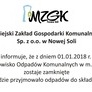 INFORMACJA O ZAMKNIĘCIU SKŁADOWISKA